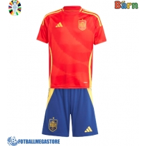 Fotballdrakt Barn Spania Hjemmedraktsett EM 2024 Kortermet (+ Korte bukser)